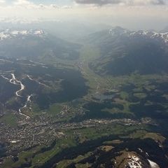 Flugwegposition um 13:39:01: Aufgenommen in der Nähe von Gemeinde Kitzbühel, 6370, Österreich in 2857 Meter